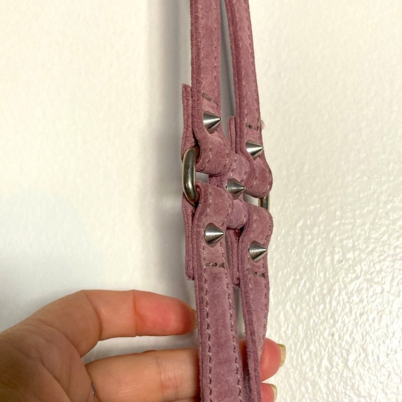 3.1 Phillip Lim Lavender Genuine Suede Studded Handbag - Picture 6 of 15